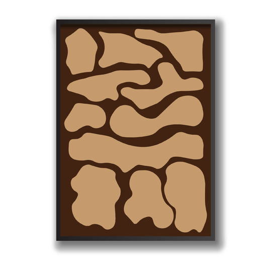 Light Brown shapes on dark brown background 