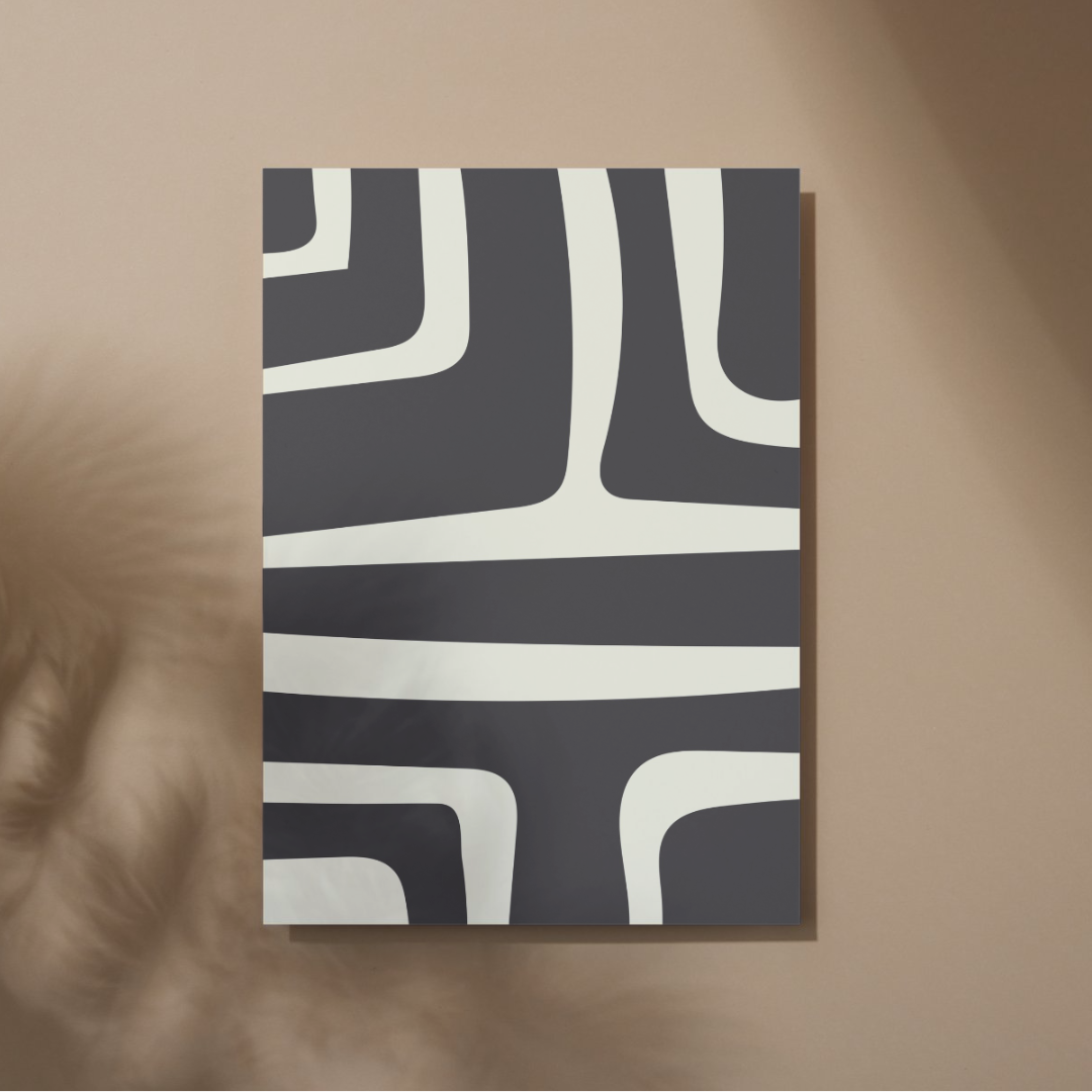 Tribal strips on a off white background 